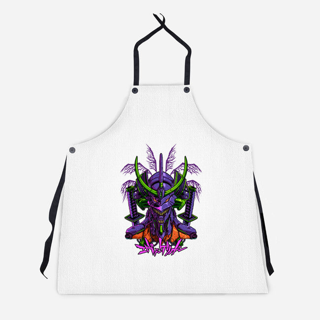Evangelion Samurai-Unisex-Kitchen-Apron-sarudrawss