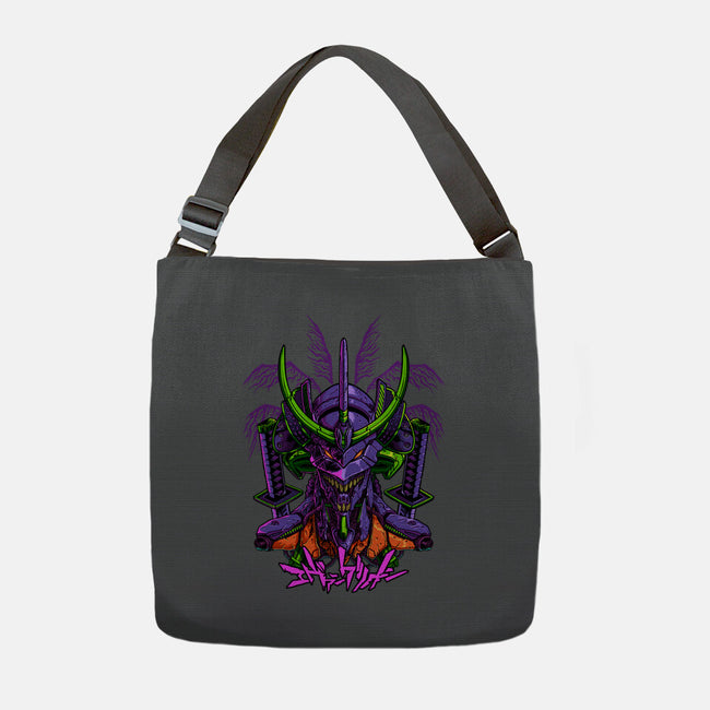 Evangelion Samurai-None-Adjustable Tote-Bag-sarudrawss