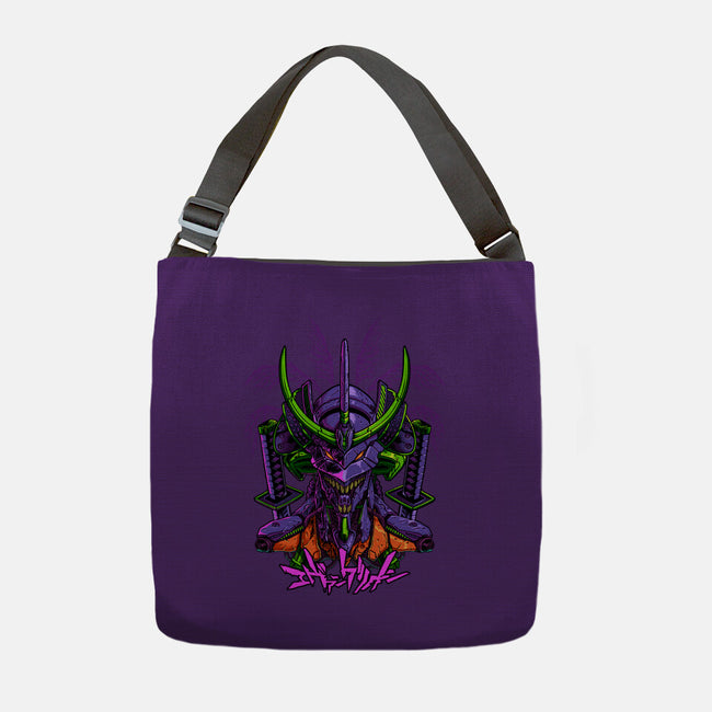 Evangelion Samurai-None-Adjustable Tote-Bag-sarudrawss