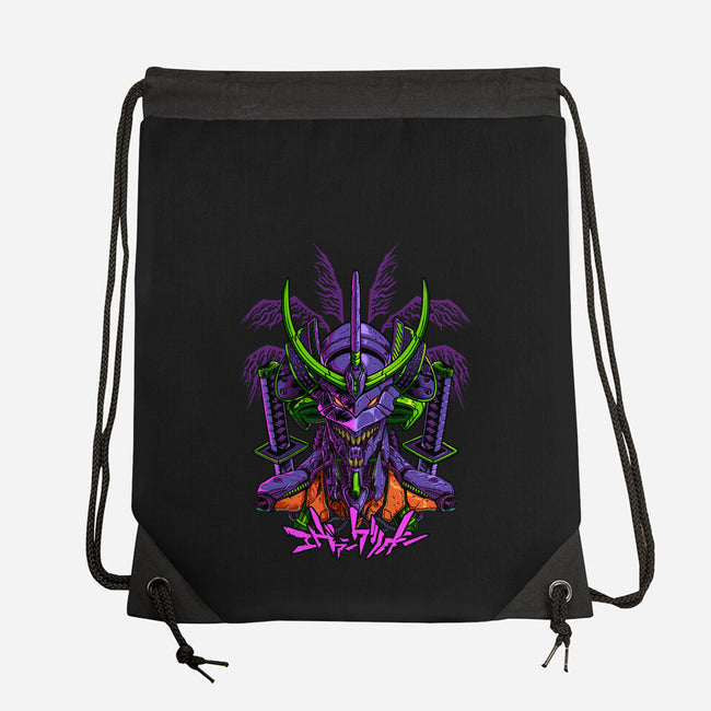 Evangelion Samurai-None-Drawstring-Bag-sarudrawss