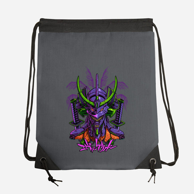 Evangelion Samurai-None-Drawstring-Bag-sarudrawss