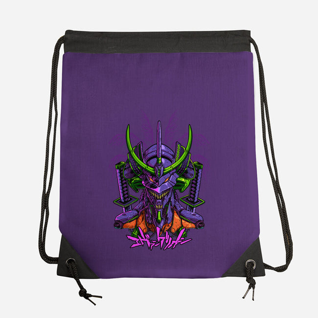 Evangelion Samurai-None-Drawstring-Bag-sarudrawss