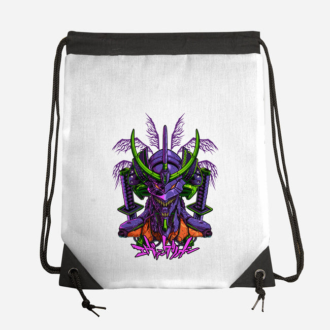Evangelion Samurai-None-Drawstring-Bag-sarudrawss