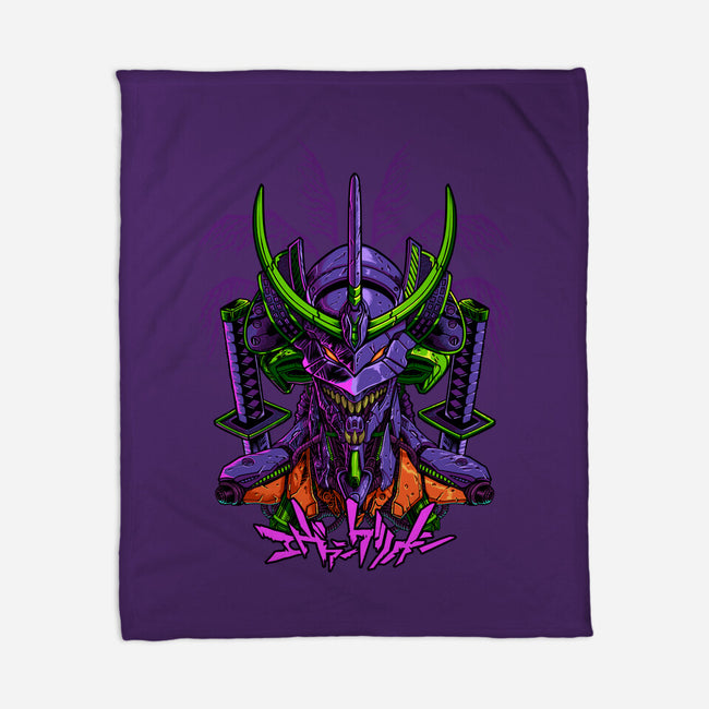 Evangelion Samurai-None-Fleece-Blanket-sarudrawss