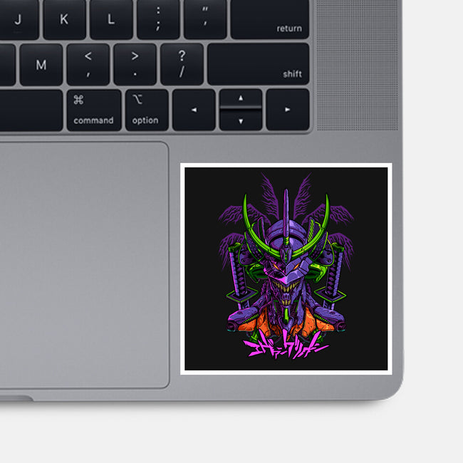 Evangelion Samurai-None-Glossy-Sticker-sarudrawss