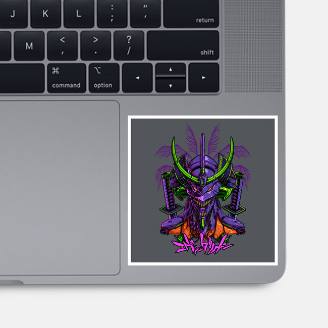 Evangelion Samurai-None-Glossy-Sticker-sarudrawss