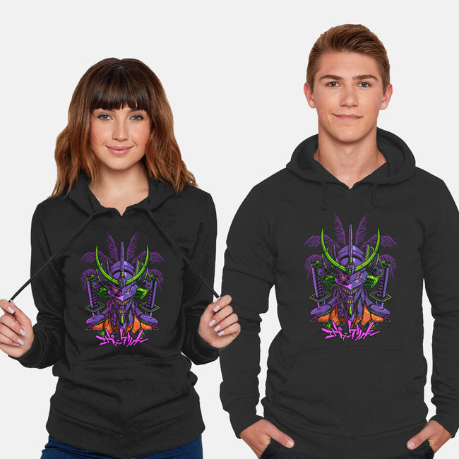 Evangelion Samurai-Unisex-Pullover-Sweatshirt-sarudrawss