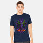 Evangelion Samurai-Mens-Heavyweight-Tee-sarudrawss