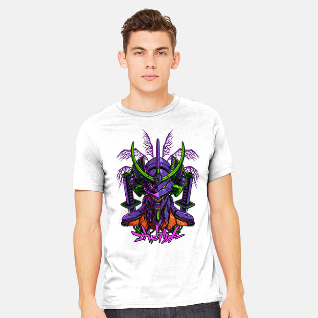 Evangelion Samurai-Mens-Heavyweight-Tee-sarudrawss
