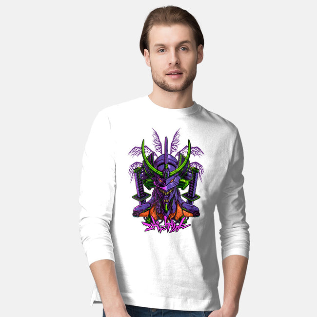 Evangelion Samurai-Mens-Long Sleeved-Tee-sarudrawss