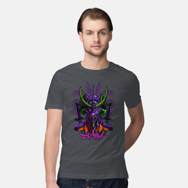 Evangelion Samurai-Mens-Premium-Tee-sarudrawss