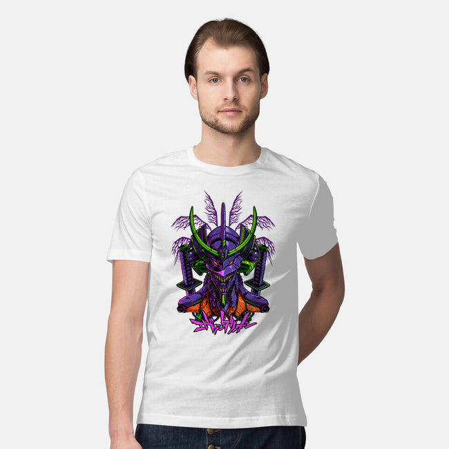 Evangelion Samurai-Mens-Premium-Tee-sarudrawss