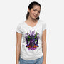 Evangelion Samurai-Womens-V-Neck-Tee-sarudrawss