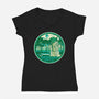 Visit The Swamp Planet-Womens-V-Neck-Tee-CarloJ1956