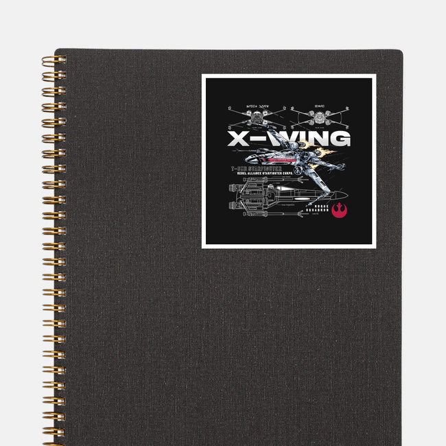 X-wing Rebel Alliance-None-Glossy-Sticker-alfbocreative