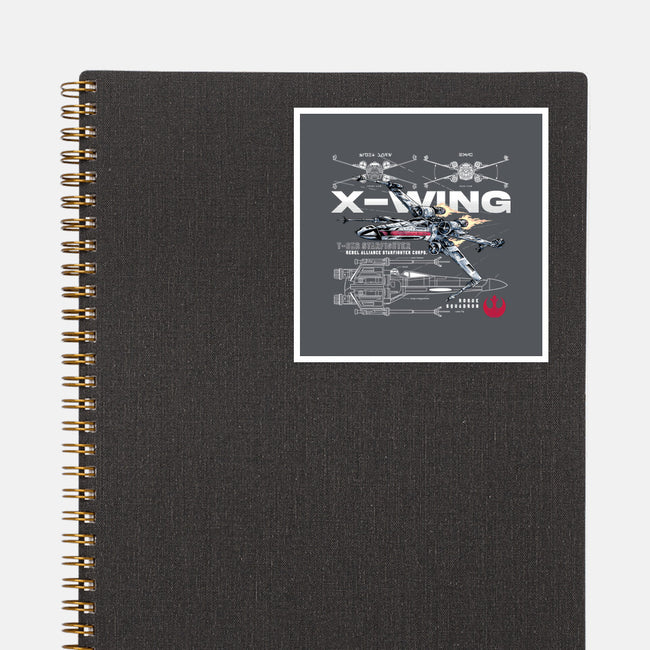 X-wing Rebel Alliance-None-Glossy-Sticker-alfbocreative