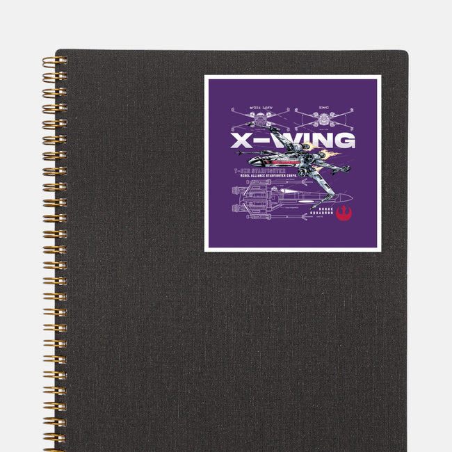 X-wing Rebel Alliance-None-Glossy-Sticker-alfbocreative