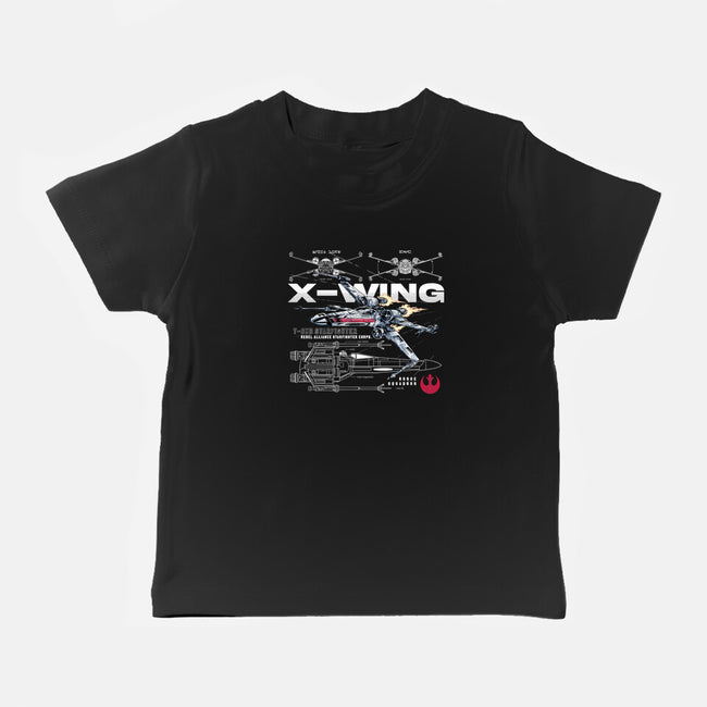 X-wing Rebel Alliance-Baby-Basic-Tee-alfbocreative