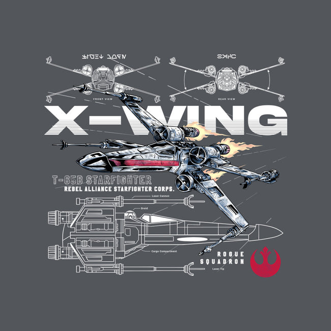 X-wing Rebel Alliance-Womens-V-Neck-Tee-alfbocreative