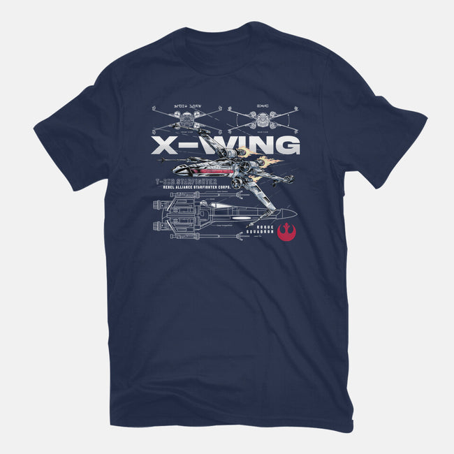 X-wing Rebel Alliance-Mens-Basic-Tee-alfbocreative