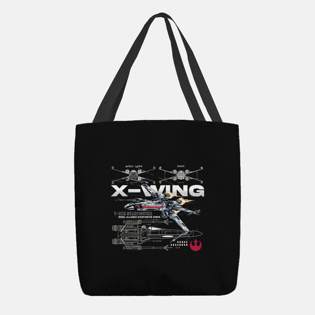 X-wing Rebel Alliance-None-Basic Tote-Bag-alfbocreative