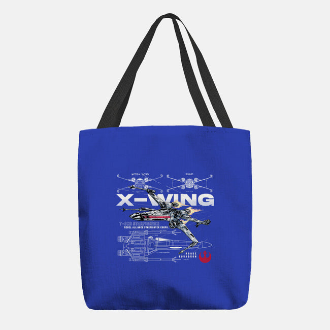 X-wing Rebel Alliance-None-Basic Tote-Bag-alfbocreative