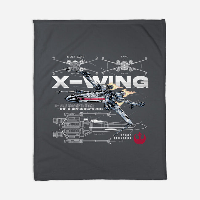 X-wing Rebel Alliance-None-Fleece-Blanket-alfbocreative