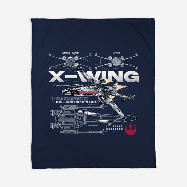 X-wing Rebel Alliance-None-Fleece-Blanket-alfbocreative