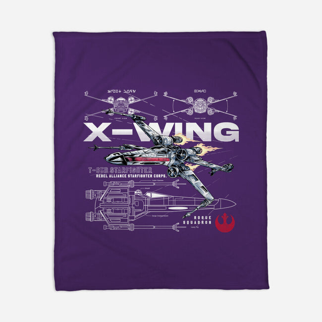 X-wing Rebel Alliance-None-Fleece-Blanket-alfbocreative