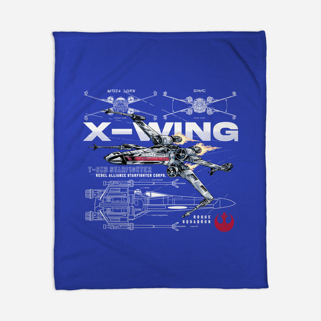 X-wing Rebel Alliance-None-Fleece-Blanket-alfbocreative