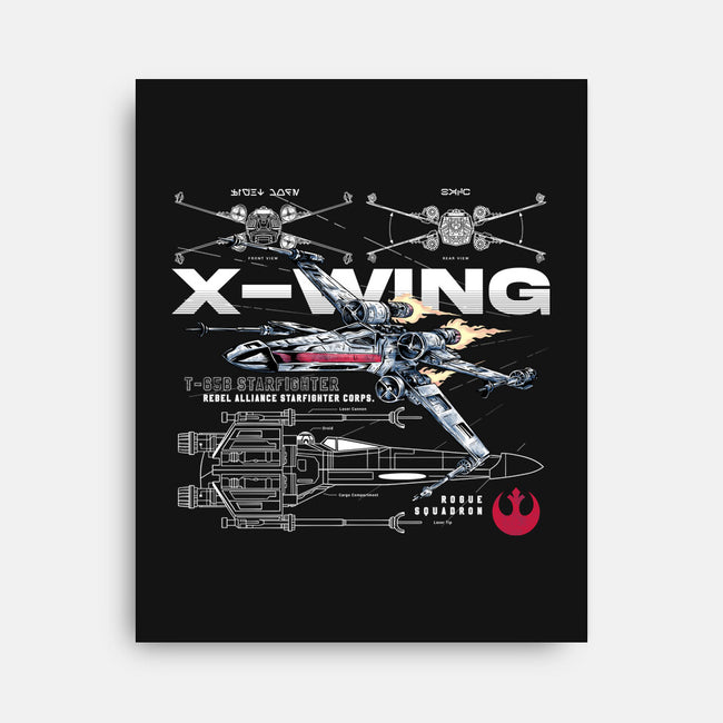 X-wing Rebel Alliance-None-Stretched-Canvas-alfbocreative