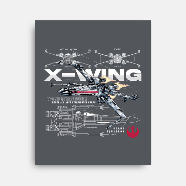 X-wing Rebel Alliance-None-Stretched-Canvas-alfbocreative
