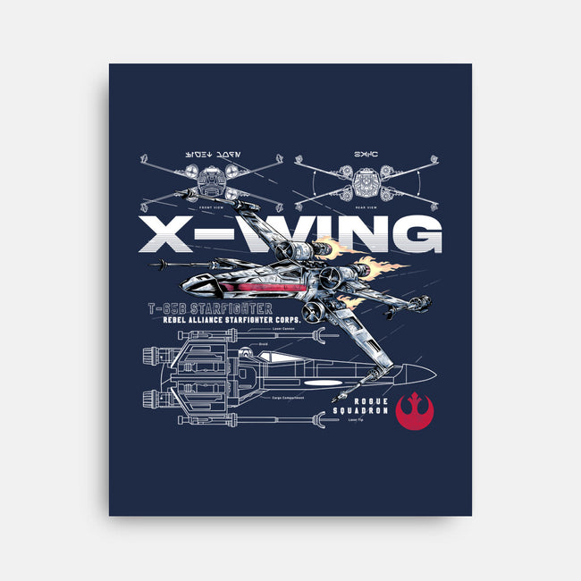 X-wing Rebel Alliance-None-Stretched-Canvas-alfbocreative