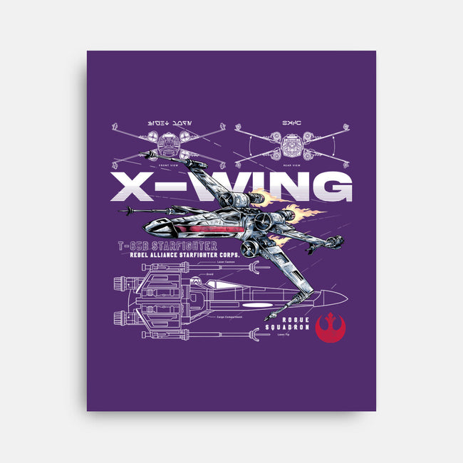 X-wing Rebel Alliance-None-Stretched-Canvas-alfbocreative