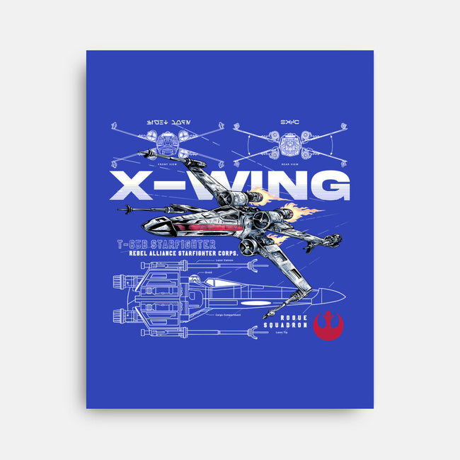 X-wing Rebel Alliance-None-Stretched-Canvas-alfbocreative