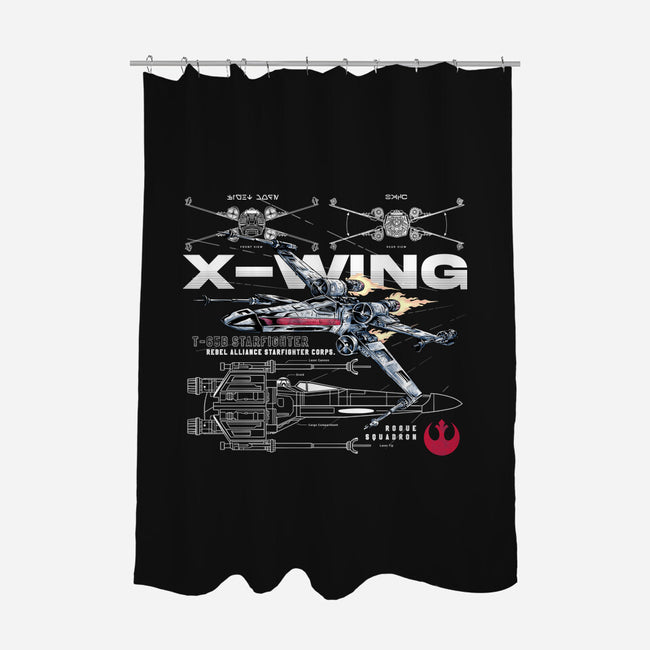 X-wing Rebel Alliance-None-Polyester-Shower Curtain-alfbocreative