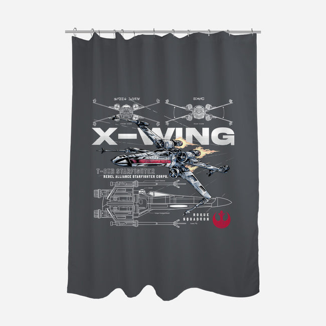 X-wing Rebel Alliance-None-Polyester-Shower Curtain-alfbocreative