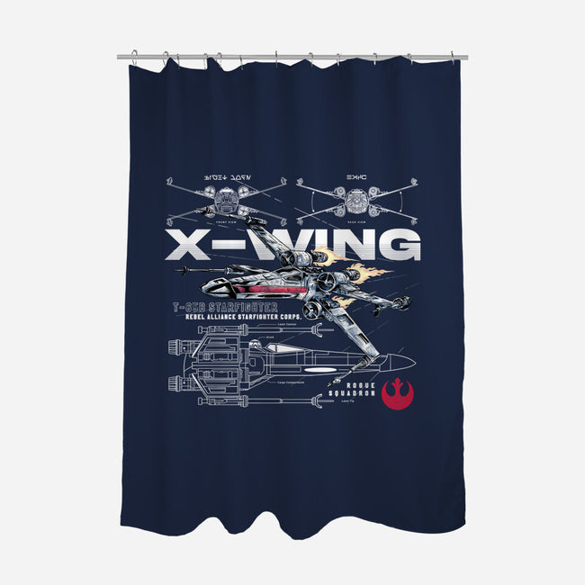 X-wing Rebel Alliance-None-Polyester-Shower Curtain-alfbocreative