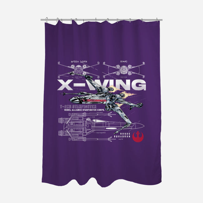 X-wing Rebel Alliance-None-Polyester-Shower Curtain-alfbocreative