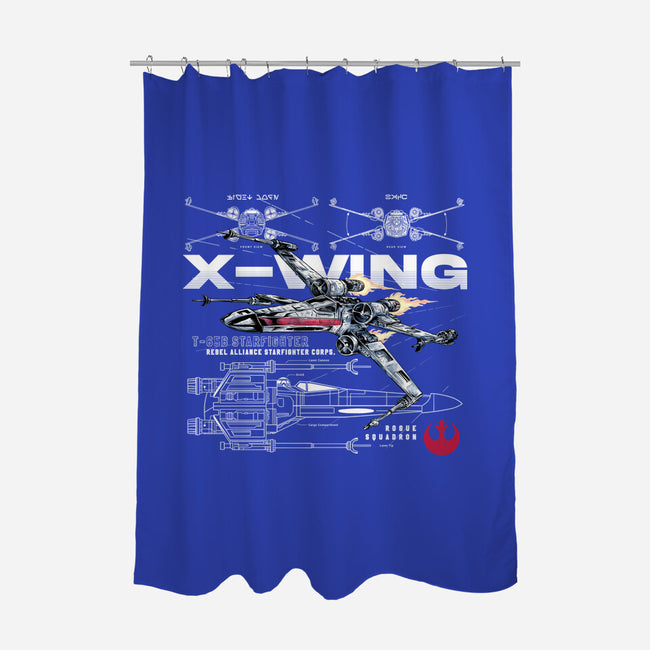 X-wing Rebel Alliance-None-Polyester-Shower Curtain-alfbocreative