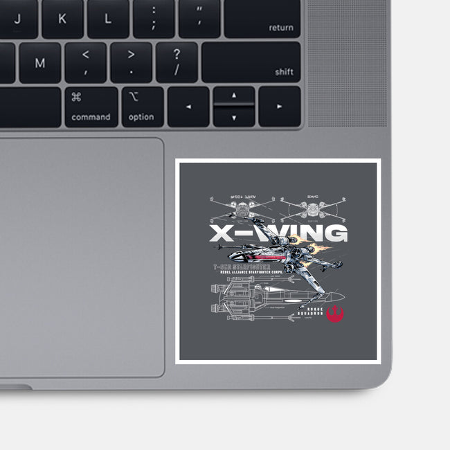 X-wing Rebel Alliance-None-Glossy-Sticker-alfbocreative