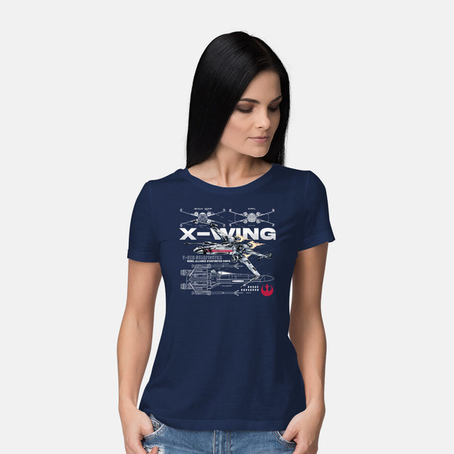 X-wing Rebel Alliance-Womens-Basic-Tee-alfbocreative