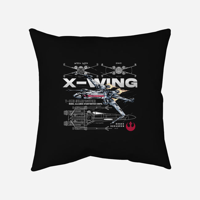 X-wing Rebel Alliance-None-Removable Cover w Insert-Throw Pillow-alfbocreative