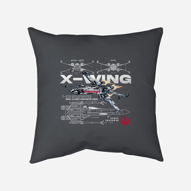 X-wing Rebel Alliance-None-Removable Cover w Insert-Throw Pillow-alfbocreative