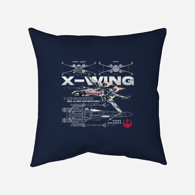 X-wing Rebel Alliance-None-Removable Cover w Insert-Throw Pillow-alfbocreative