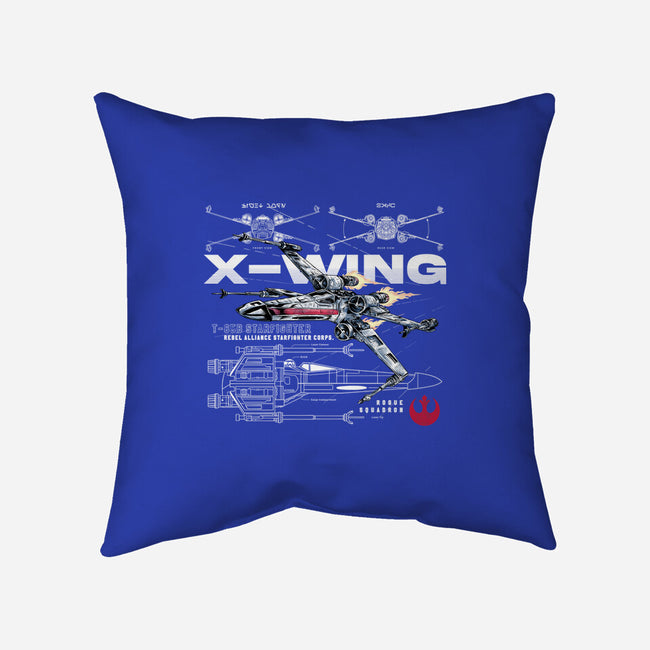 X-wing Rebel Alliance-None-Removable Cover w Insert-Throw Pillow-alfbocreative