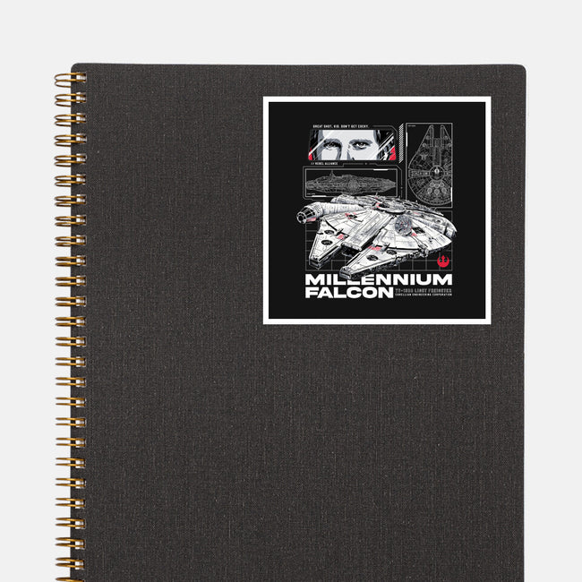 M Falcon Rebel Alliance-None-Glossy-Sticker-alfbocreative