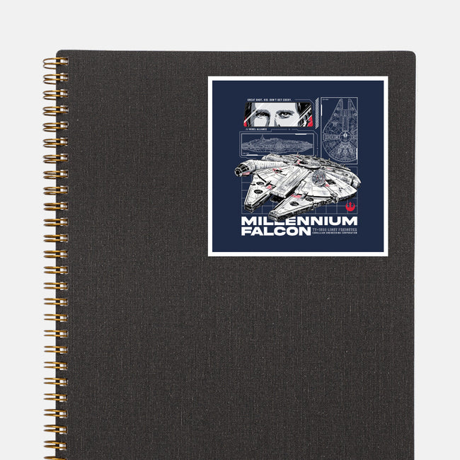 M Falcon Rebel Alliance-None-Glossy-Sticker-alfbocreative