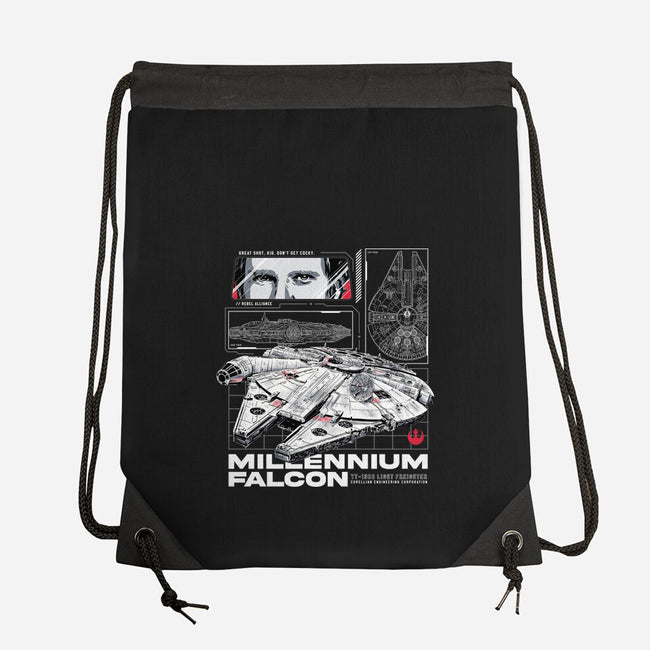 M Falcon Rebel Alliance-None-Drawstring-Bag-alfbocreative