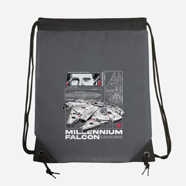 M Falcon Rebel Alliance-None-Drawstring-Bag-alfbocreative